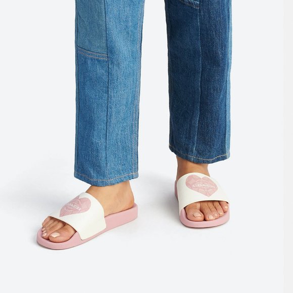 Coach Uli Sport Slide With Heart Pink Chalk 9 - Picture 2 of 8